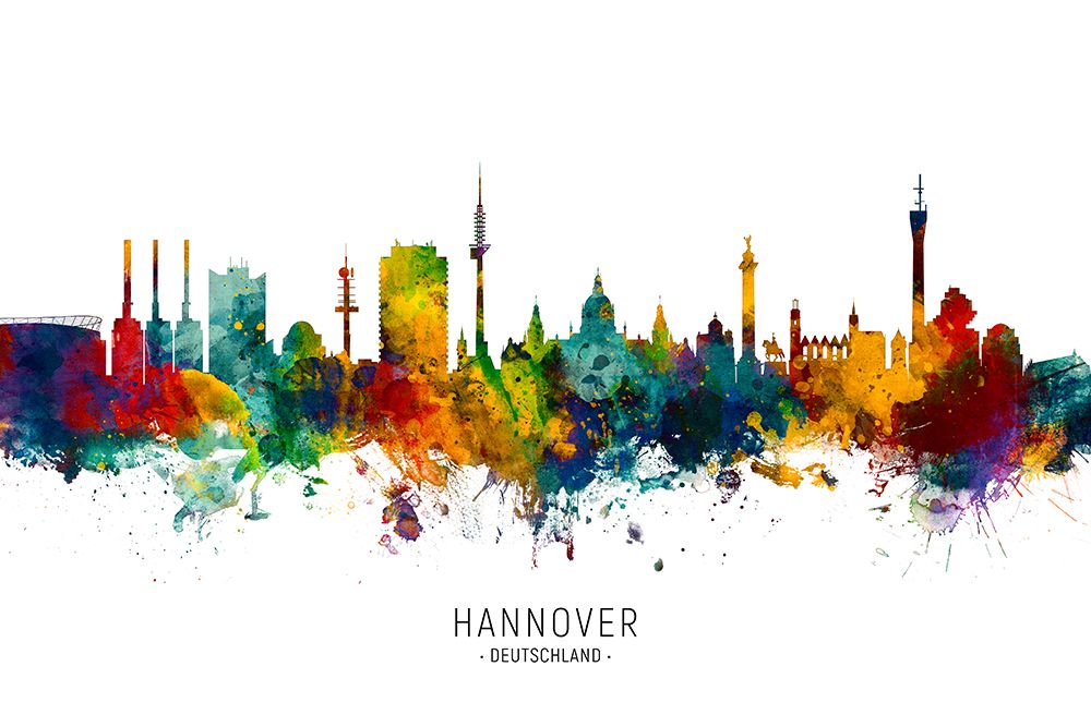 Hannover Germany Skyline art print by Michael Tompsett for $57.95 CAD