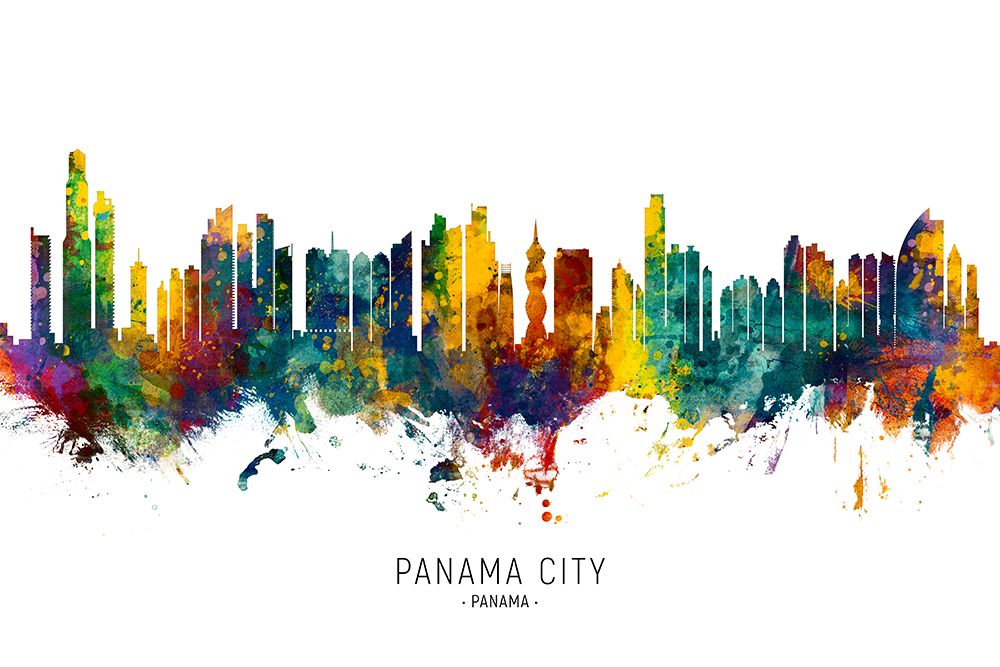 Panama City Skyline art print by Michael Tompsett for $57.95 CAD