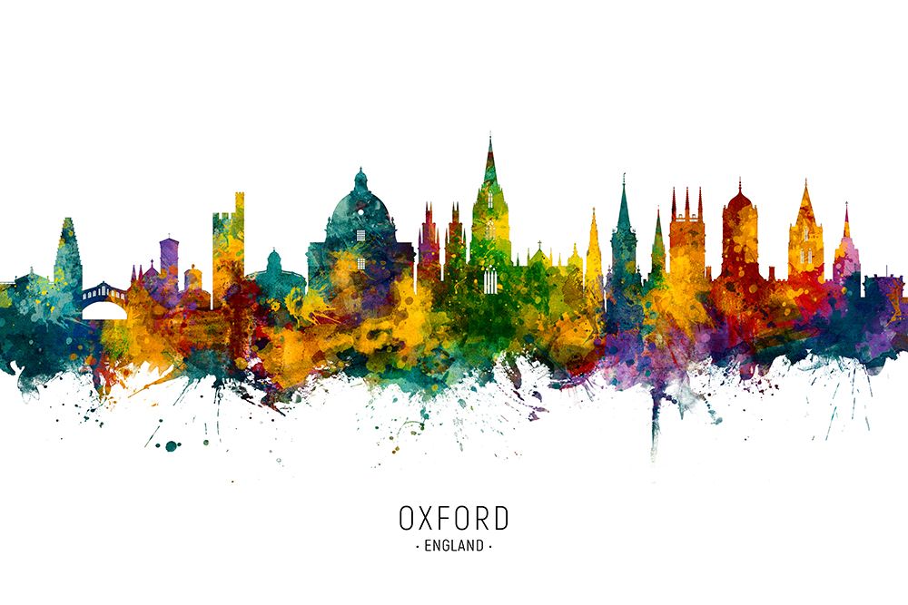 Oxford England Skyline art print by Michael Tompsett for $57.95 CAD