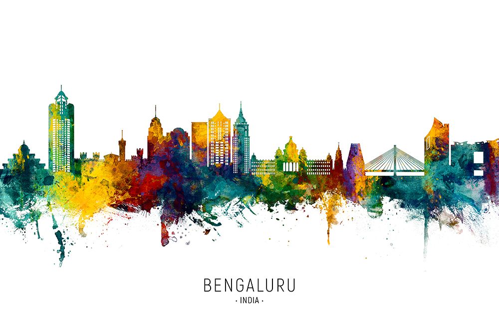 Bengaluru Skyline India Bangalore art print by Michael Tompsett for $57.95 CAD