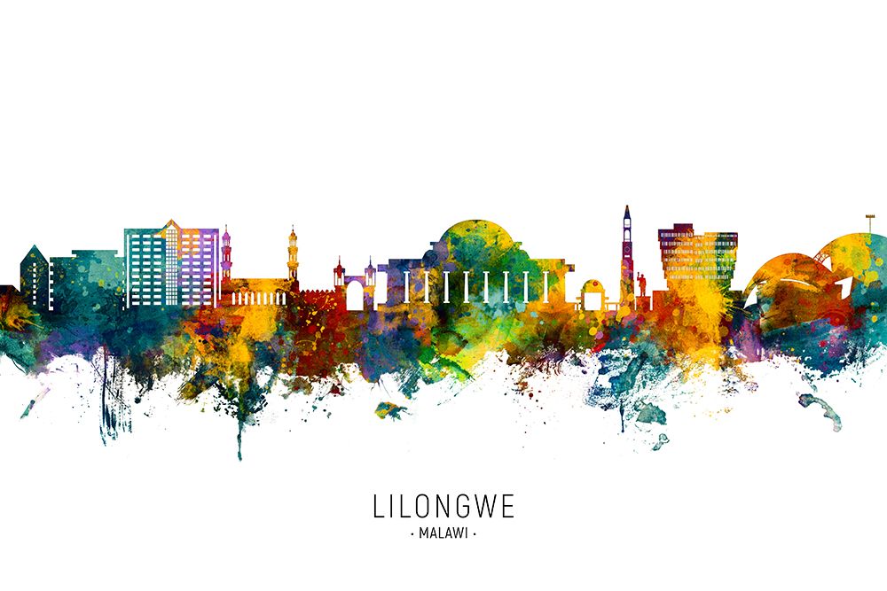 Lilongwe Malawi Skyline art print by Michael Tompsett for $57.95 CAD