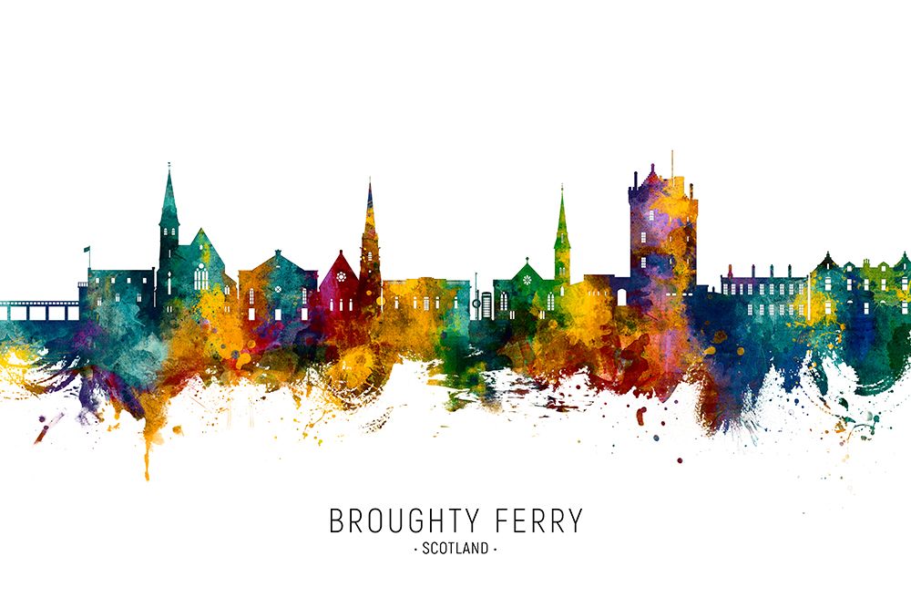Broughty Ferry Scotland Skyline art print by Michael Tompsett for $57.95 CAD
