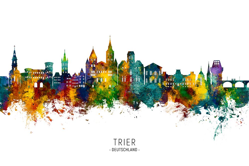 Trier Germany Skyline art print by Michael Tompsett for $57.95 CAD