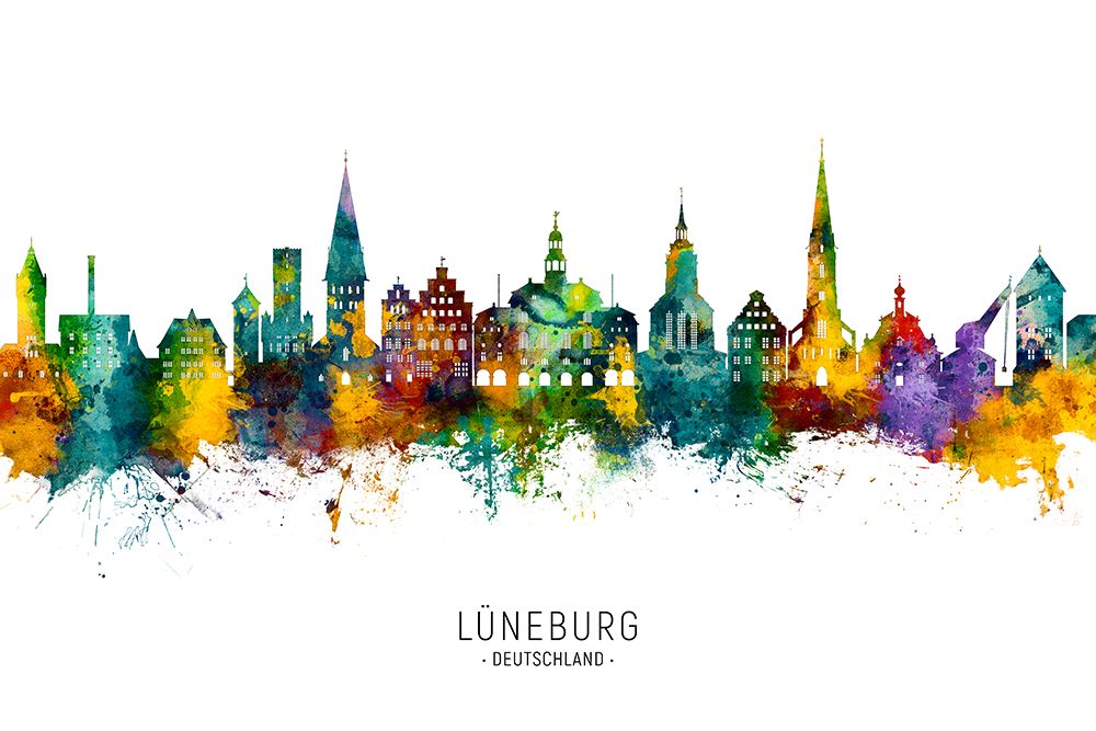 LAAndfrac14;neburg Germany Skyline art print by Michael Tompsett for $57.95 CAD