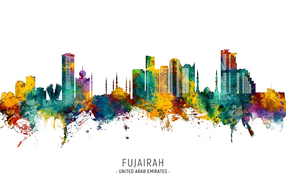 Fujairah Skyline art print by Michael Tompsett for $57.95 CAD
