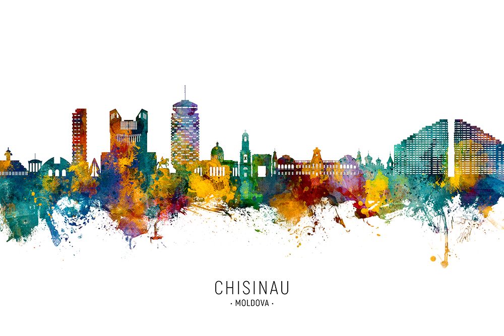 Chisinau Moldova Skyline art print by Michael Tompsett for $57.95 CAD