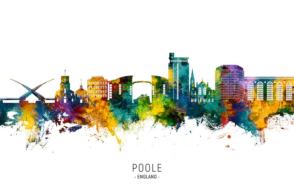 Poole England Skyline art print by Michael Tompsett for $57.95 CAD
