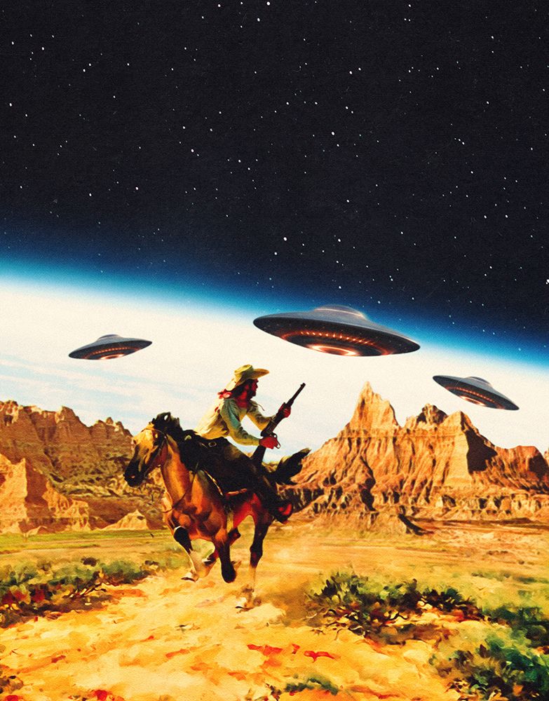UFO Space Chase art print by Taudalpoi for $57.95 CAD