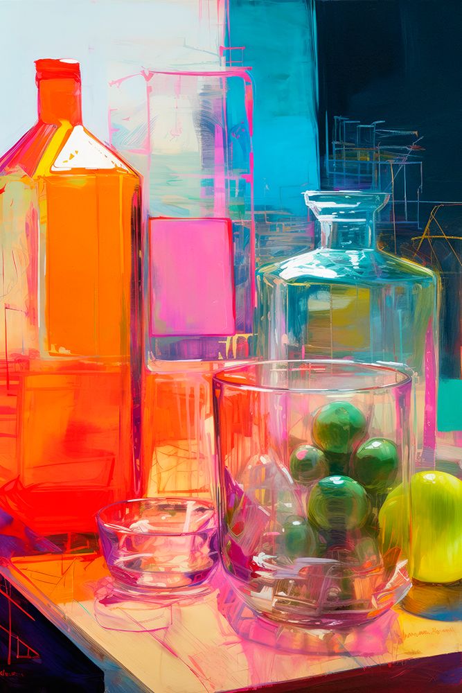 Neon Still Life No 2 art print by Treechild for $57.95 CAD
