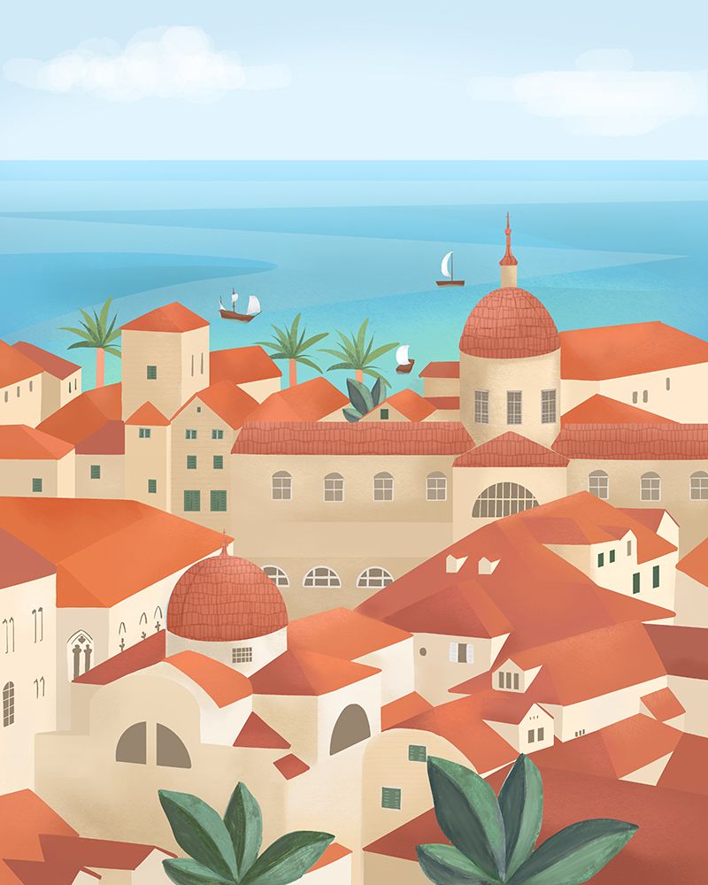 Dubrovnik Old Town art print by Petra Lizde for $57.95 CAD