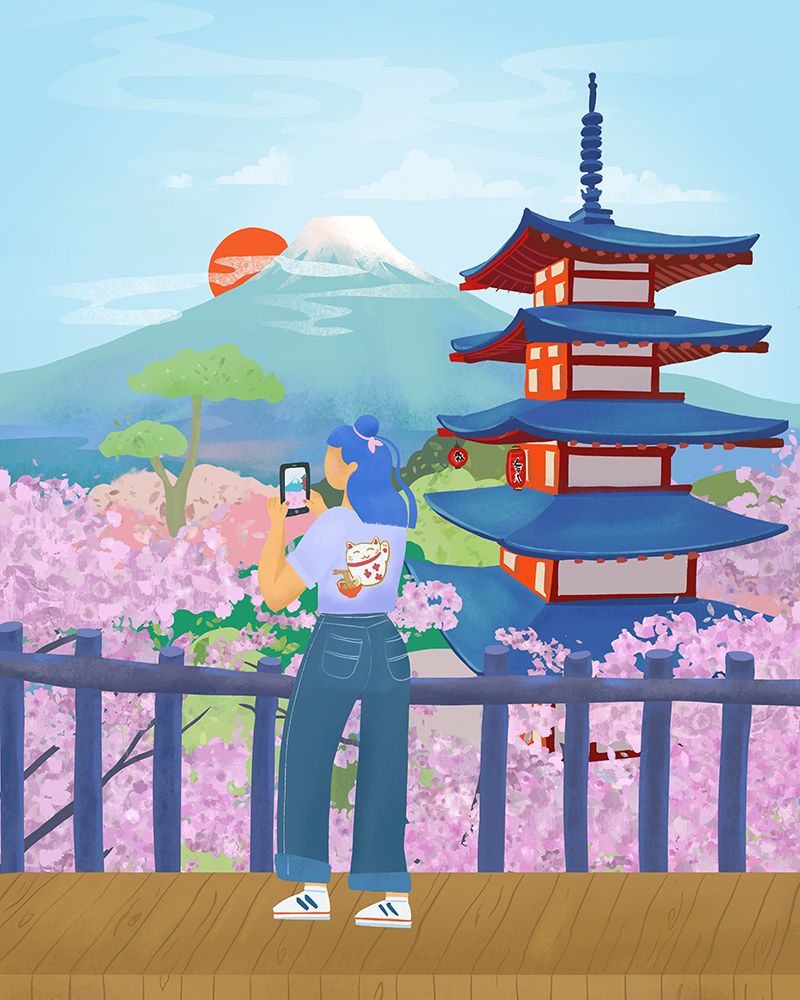 Japan art print by Petra Lizde for $57.95 CAD