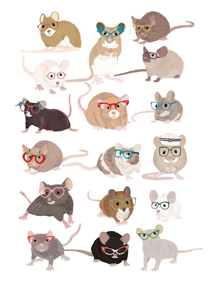 Mice In Glasses art print by Hanna Melin for $57.95 CAD