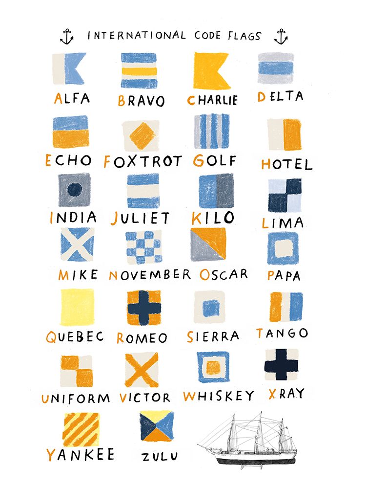 Nautical Flags art print by Hanna Melin for $57.95 CAD