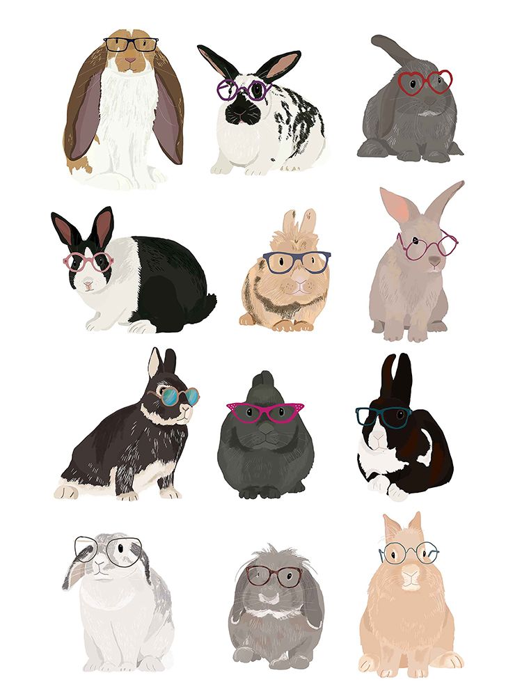Rabbit Family art print by Hanna Melin for $57.95 CAD