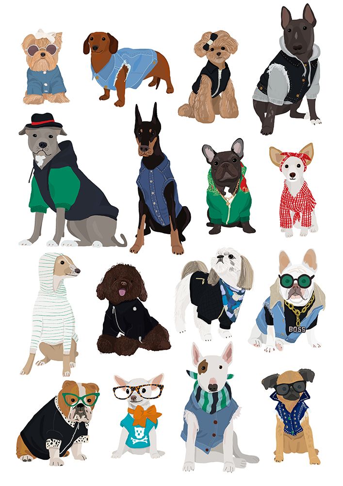 Cool Dog Print art print by Hanna Melin for $57.95 CAD