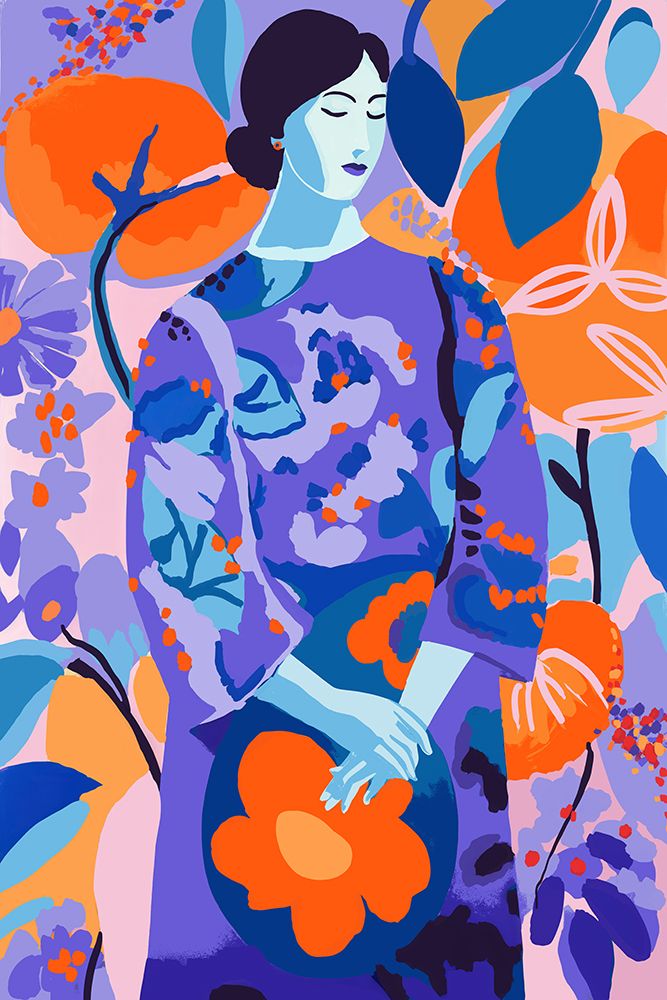 Woman In Flower Garden art print by Treechild for $57.95 CAD