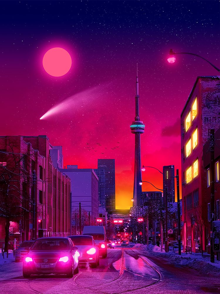 Neon City art print by Ritvik Takkar for $57.95 CAD