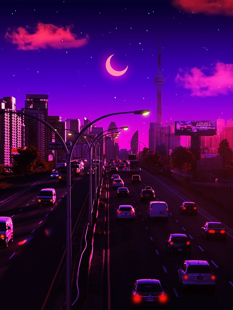 Neon Dusk art print by Ritvik Takkar for $57.95 CAD