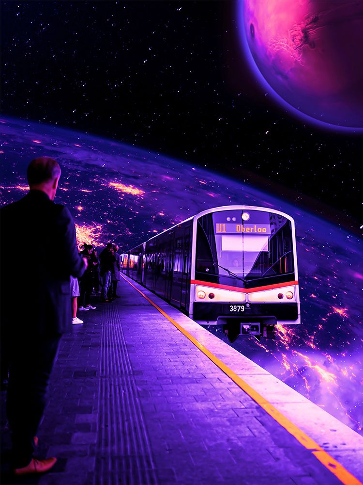 Space Train art print by Ritvik Takkar for $57.95 CAD
