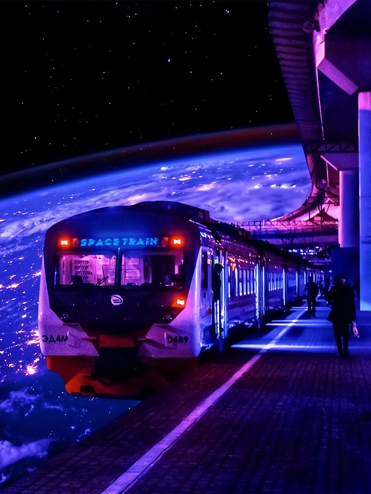 Space Train 2 art print by Ritvik Takkar for $57.95 CAD