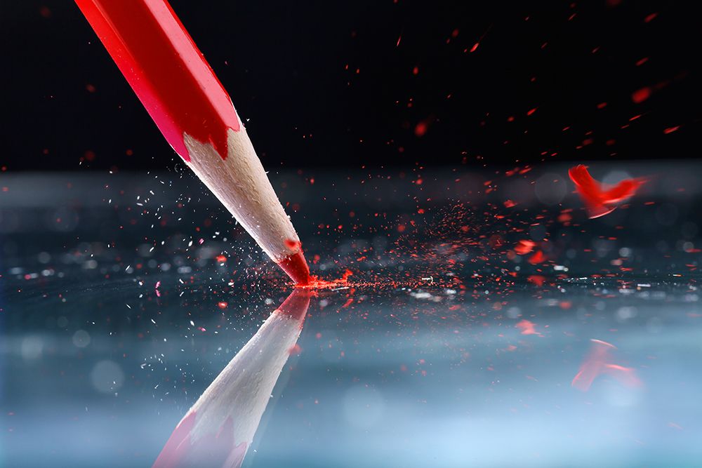 Red Pencil art print by Krzysztof Winnik for $57.95 CAD
