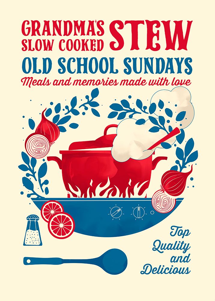 Grandmas Stew kitchen print art print by Dionisis Gemos for $57.95 CAD