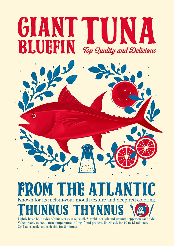 Tuna kitchen print art print by Dionisis Gemos for $57.95 CAD