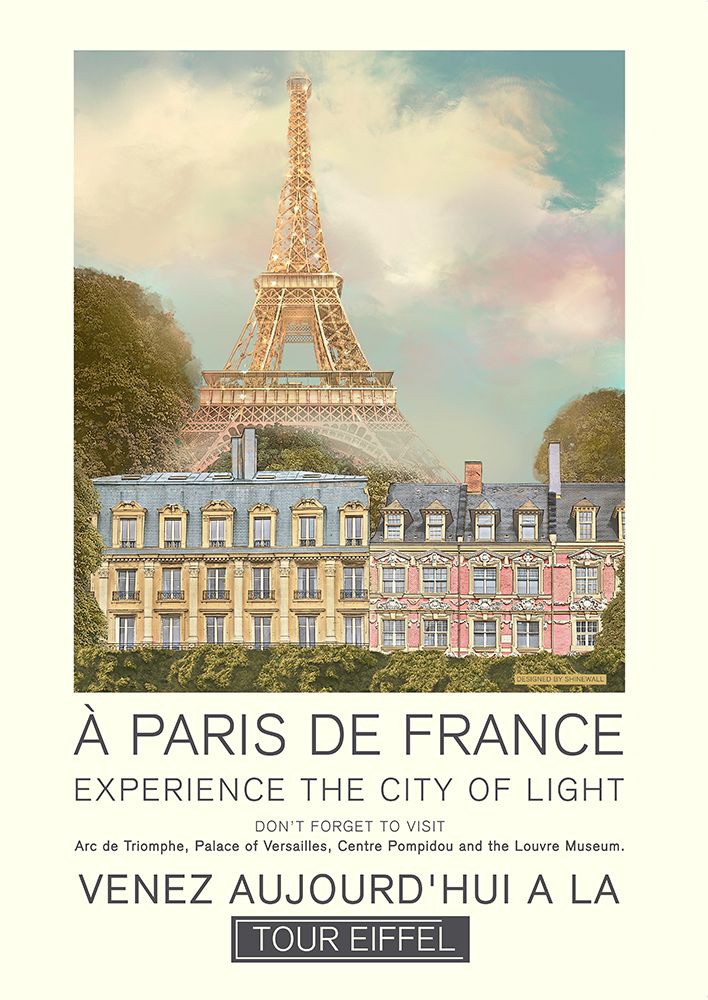 Paris retro print art print by Dionisis Gemos for $57.95 CAD