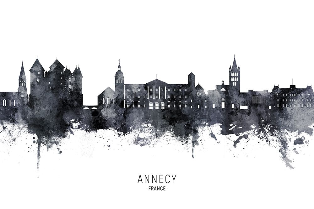 Annecy France Skyline art print by Michael Tompsett for $57.95 CAD