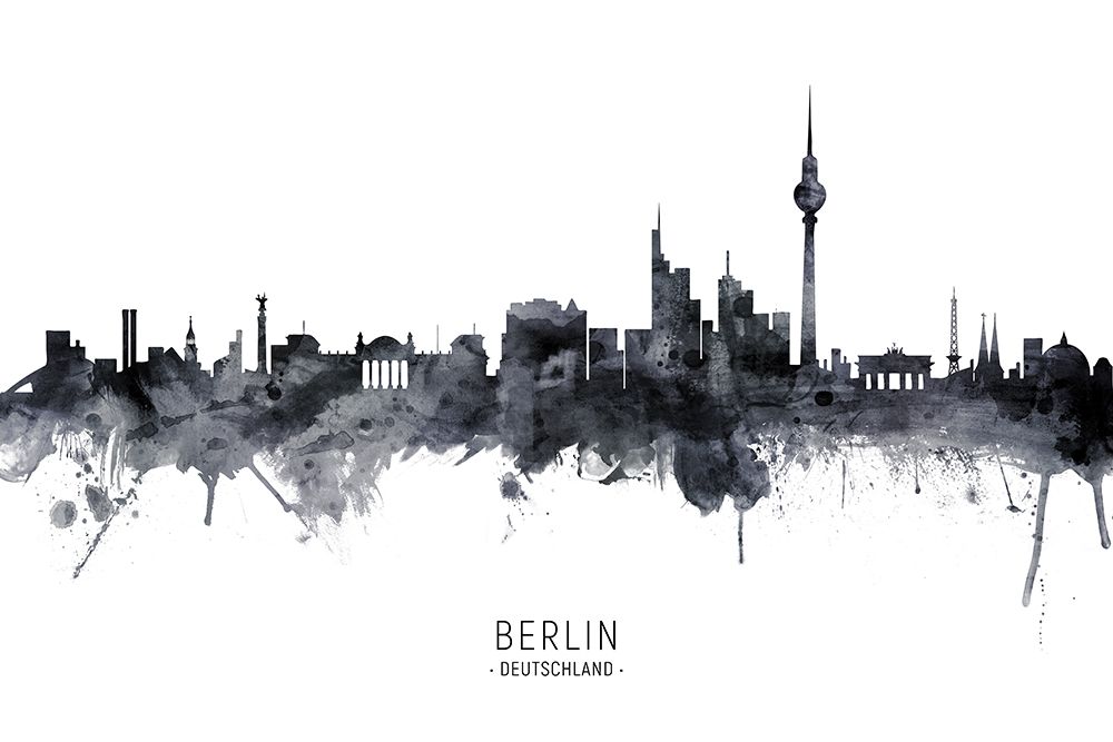 Berlin Germany Skyline art print by Michael Tompsett for $57.95 CAD