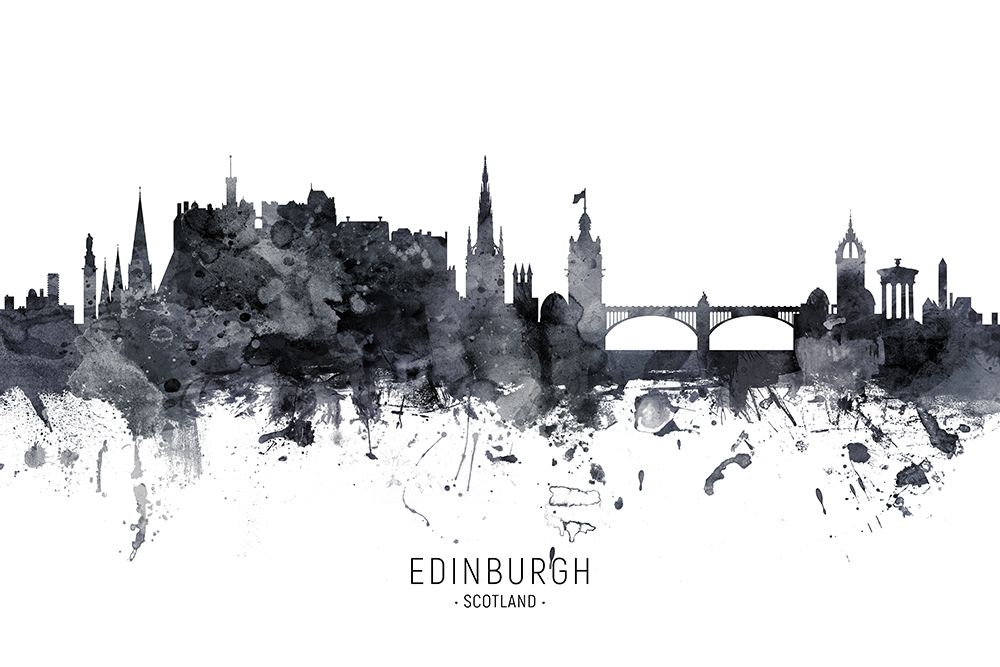 Edinburgh Scotland Skyline art print by Michael Tompsett for $57.95 CAD