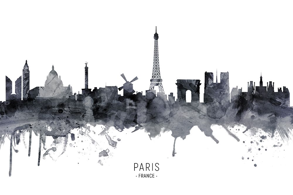 Paris France Skyline art print by Michael Tompsett for $57.95 CAD