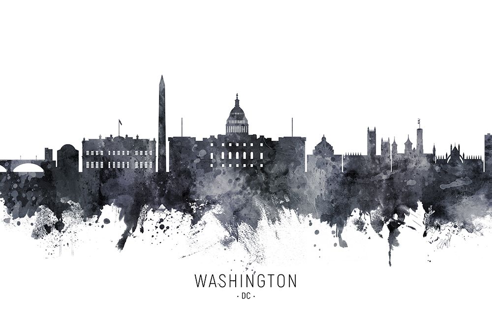 Washington Skyline DC art print by Michael Tompsett for $57.95 CAD