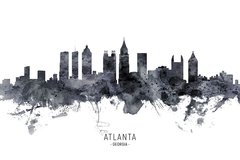 Atlanta Georgia Skyline art print by Michael Tompsett for $57.95 CAD