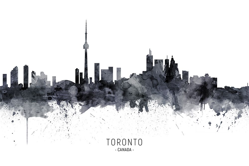 Toronto Canada Skyline art print by Michael Tompsett for $57.95 CAD