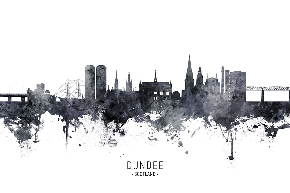 Dundee Scotland Skyline art print by Michael Tompsett for $57.95 CAD