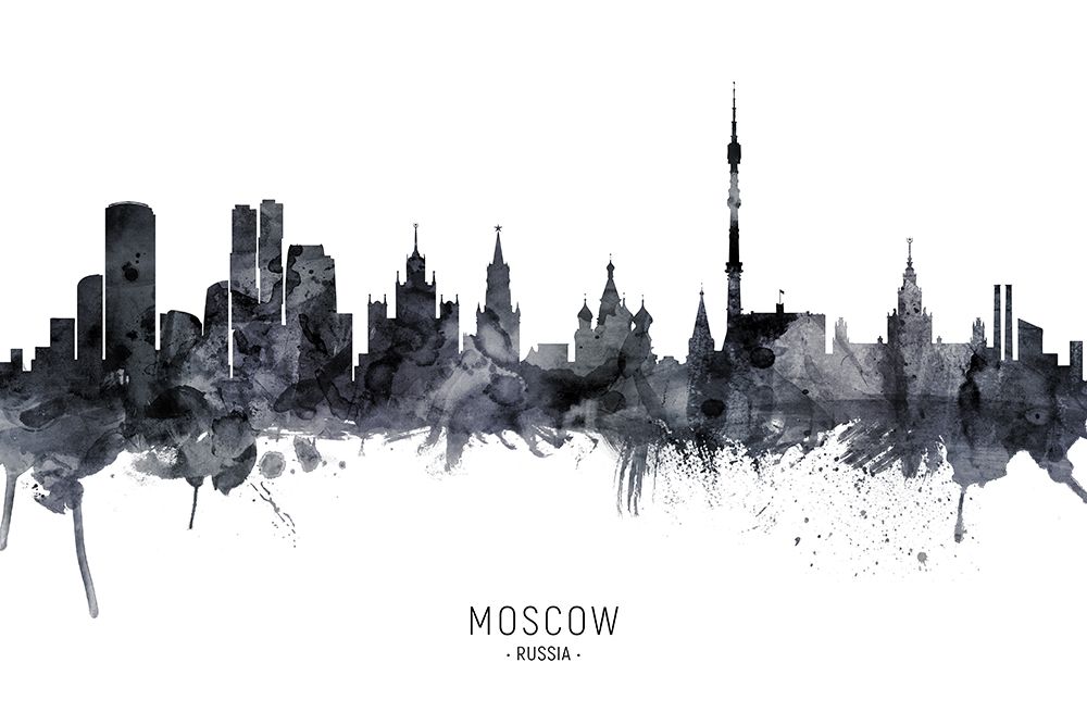 Moscow Russia Skyline art print by Michael Tompsett for $57.95 CAD