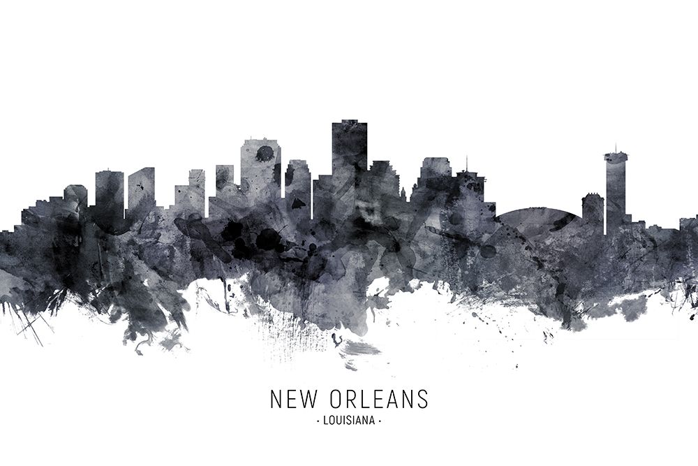 New Orleans Louisiana Skyline art print by Michael Tompsett for $57.95 CAD