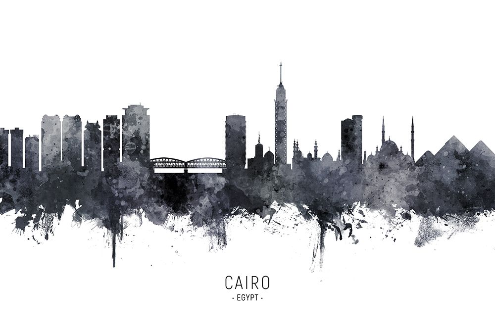 Cairo Egypt Skyline art print by Michael Tompsett for $57.95 CAD