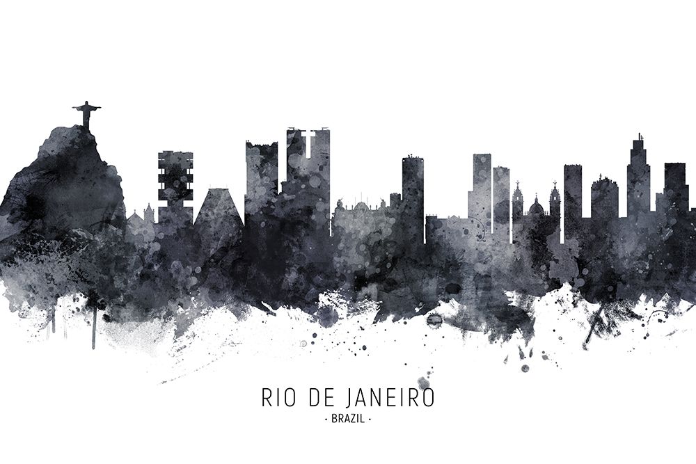 Rio de Janeiro Brazil Skyline art print by Michael Tompsett for $57.95 CAD