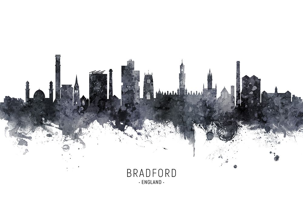 Bradford England Skyline art print by Michael Tompsett for $57.95 CAD