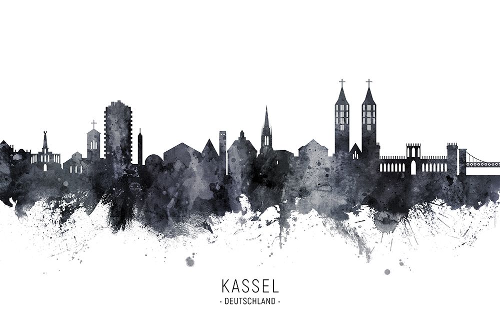 Kassel Germany Skyline art print by Michael Tompsett for $57.95 CAD