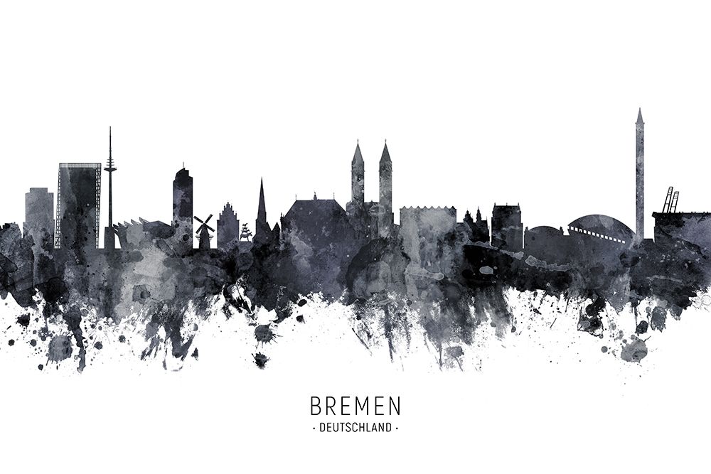 Bremen Germany Skyline art print by Michael Tompsett for $57.95 CAD