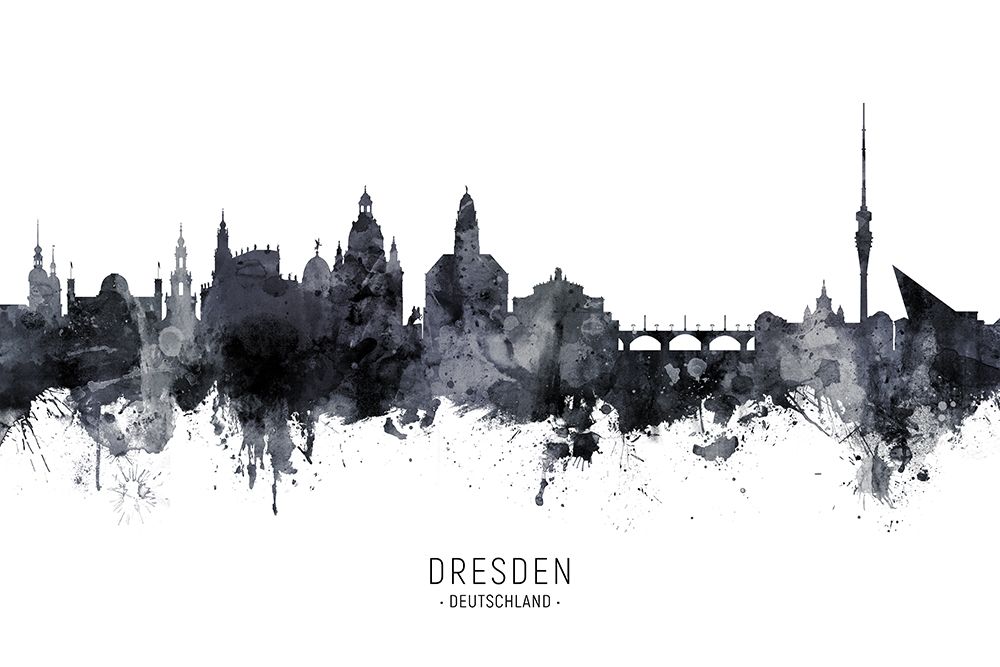 Dresden Germany Skyline art print by Michael Tompsett for $57.95 CAD