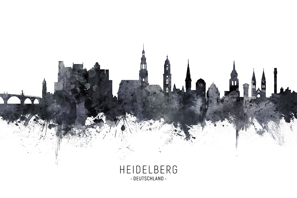 Heidelberg Germany Skyline art print by Michael Tompsett for $57.95 CAD