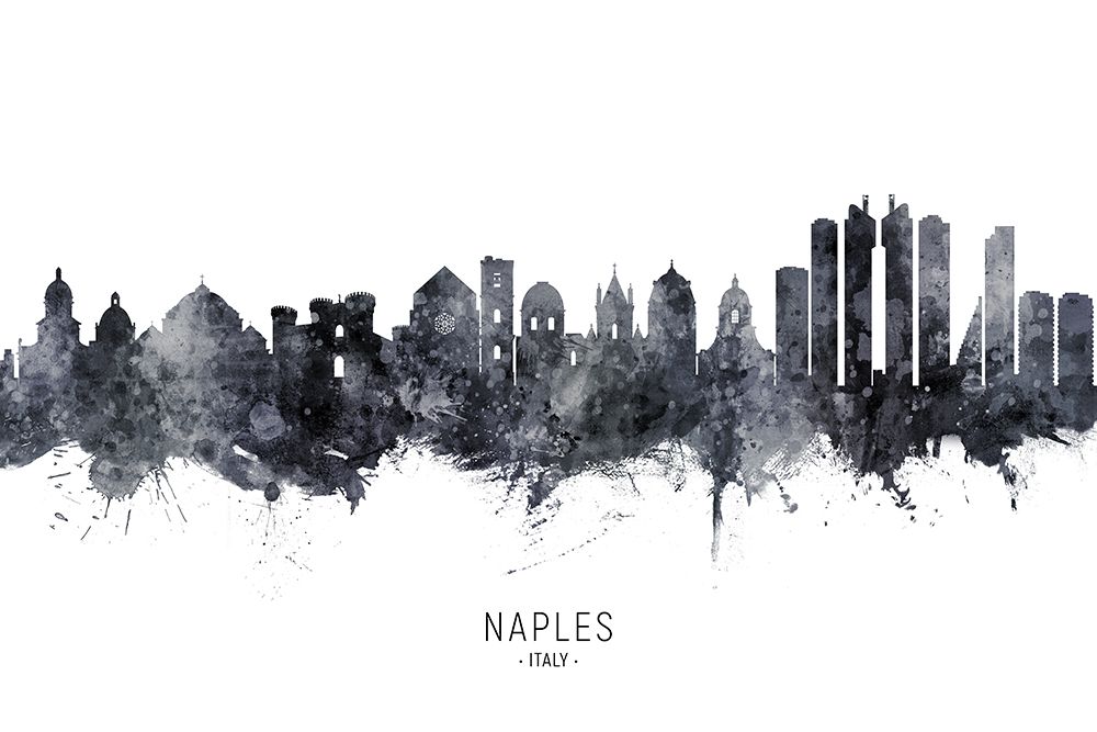 Naples Italy Skyline art print by Michael Tompsett for $57.95 CAD