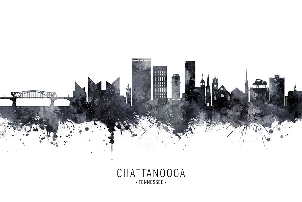 Chattanooga Tennessee Skyline art print by Michael Tompsett for $57.95 CAD