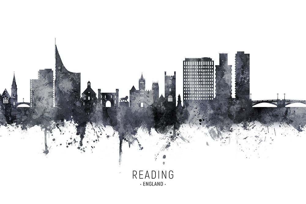 Reading England Skyline art print by Michael Tompsett for $57.95 CAD
