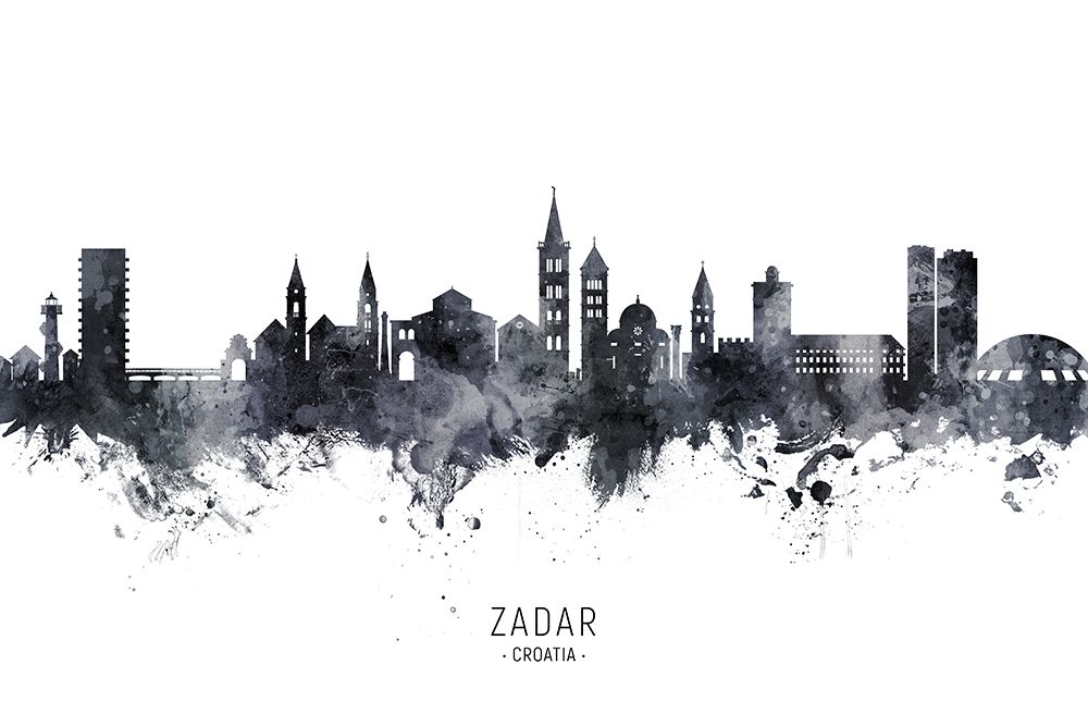 Zadar Croatia Skyline art print by Michael Tompsett for $57.95 CAD