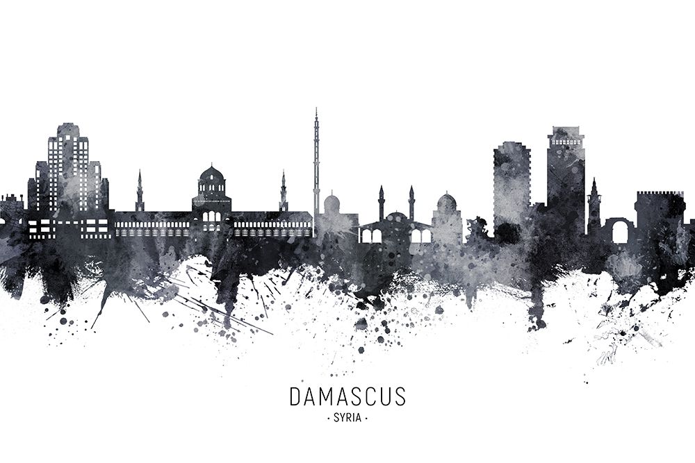 Damascus Syria Skyline art print by Michael Tompsett for $57.95 CAD